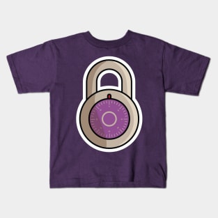 Padlock For Password Secure Sticker vector illustration. Technology and safety objects icon concept. Symbol protection and secure. Cyber security digital data protection concept sticker design. Kids T-Shirt